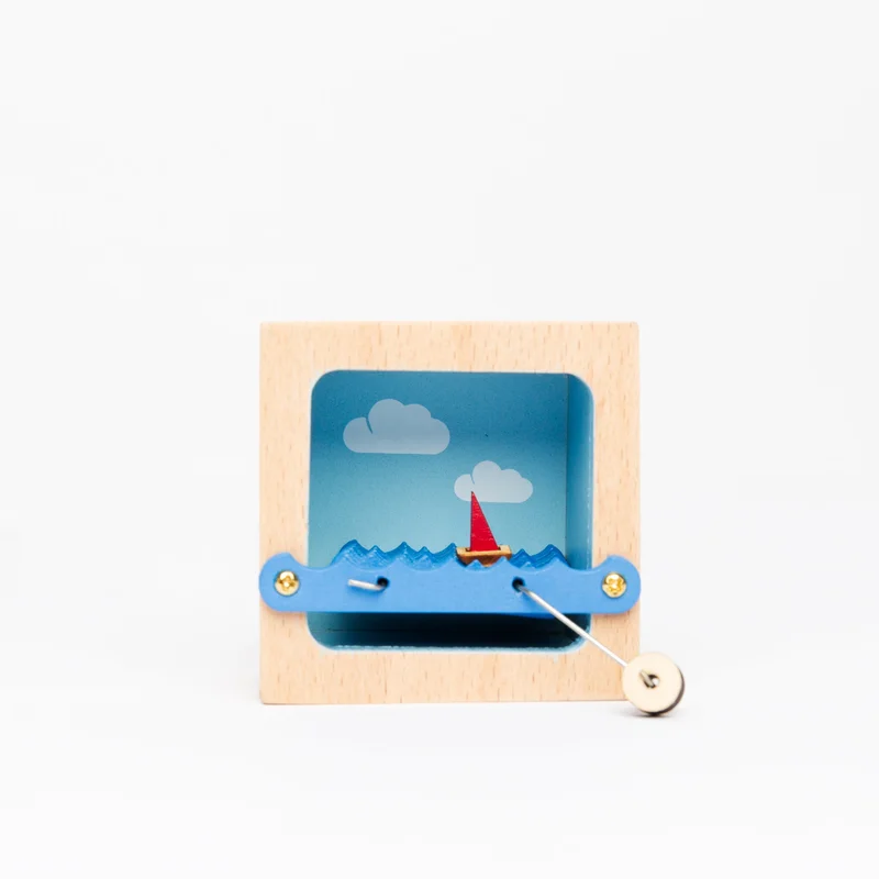 Blue Sky Kinetic Sailboat Sculpture