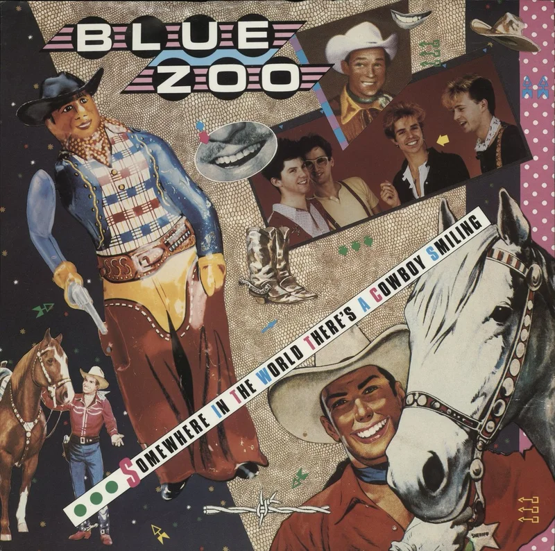 Blue Zoo Somewhere In The World There's A Cowboy Smiling UK 12" vinyl