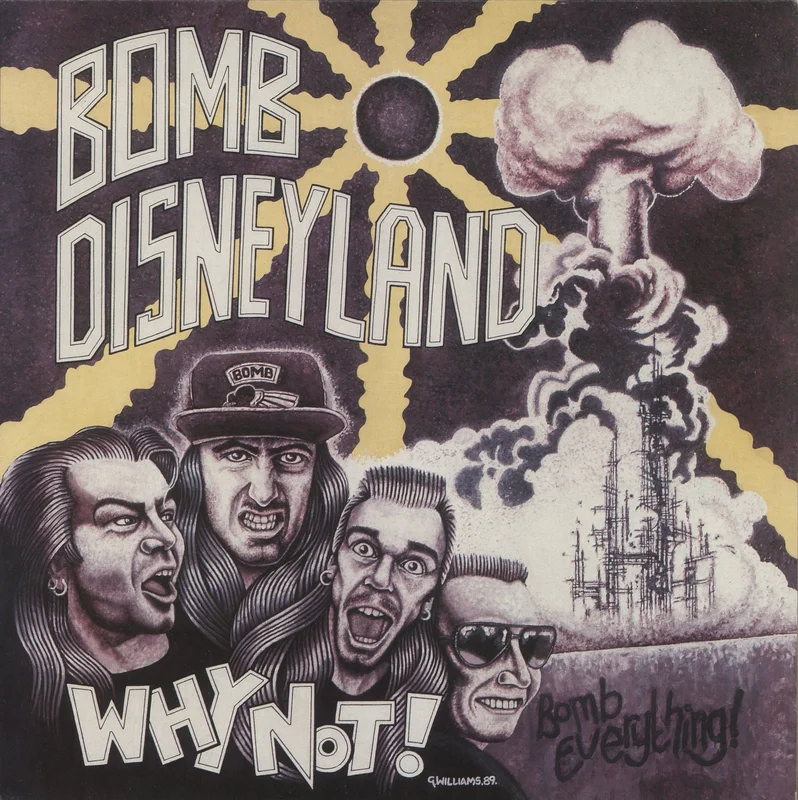 Bomb Disneyland Why Not ? - Stickered Sleeve UK Vinyl LP
