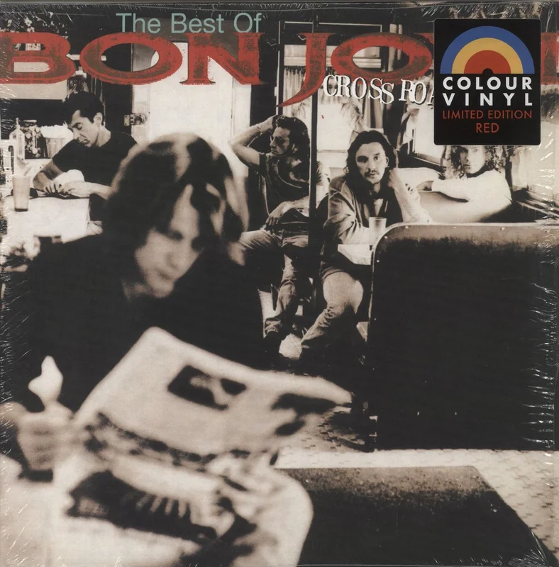 Bon Jovi Cross Road: The Best Of - Red Vinyl - Shrink UK 2-LP vinyl set