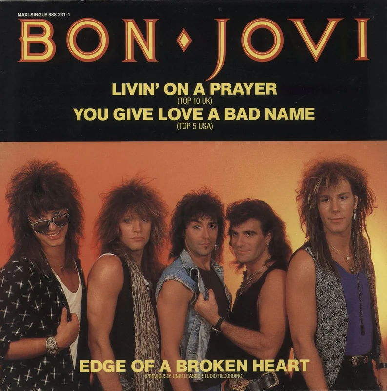 Bon Jovi Livin' On A Prayer - EX German 12" vinyl