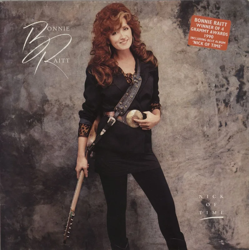 Bonnie Raitt Nick Of Time - 2nd - Hype Sticker UK Vinyl LP