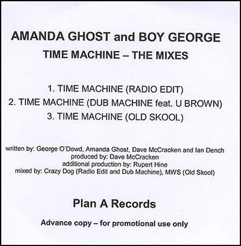Boy George Time Machine - The Mixes UK Promo CD-R acetate