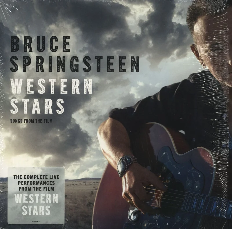 Bruce Springsteen Western Stars: Songs From The Film - Clear Vinyl w/Blue & White Marbling - Shrink US 2-LP vinyl set