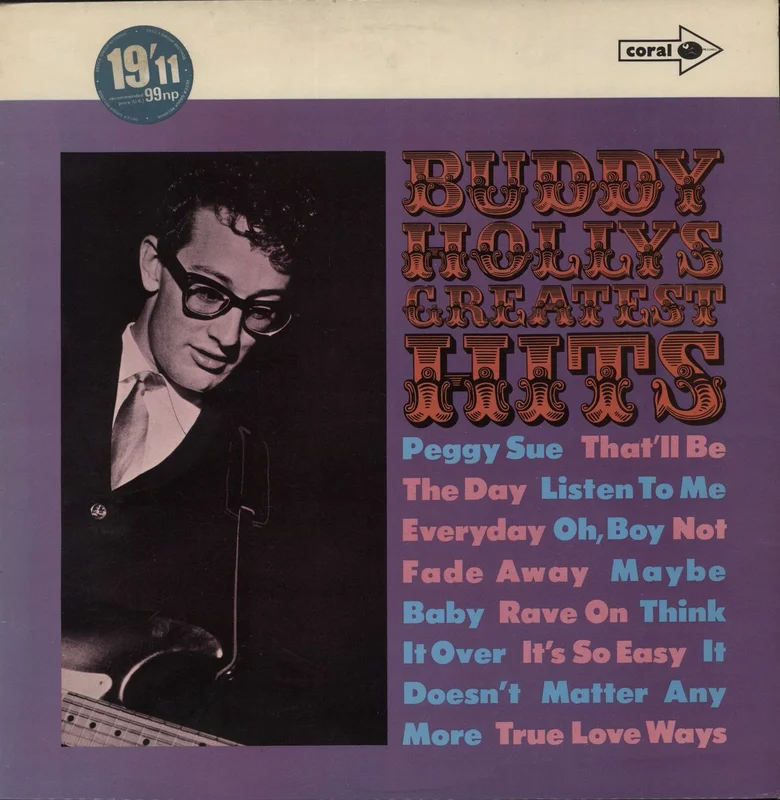 Buddy Holly Greatest Hits - Vintage price sticker UK Vinyl LP
