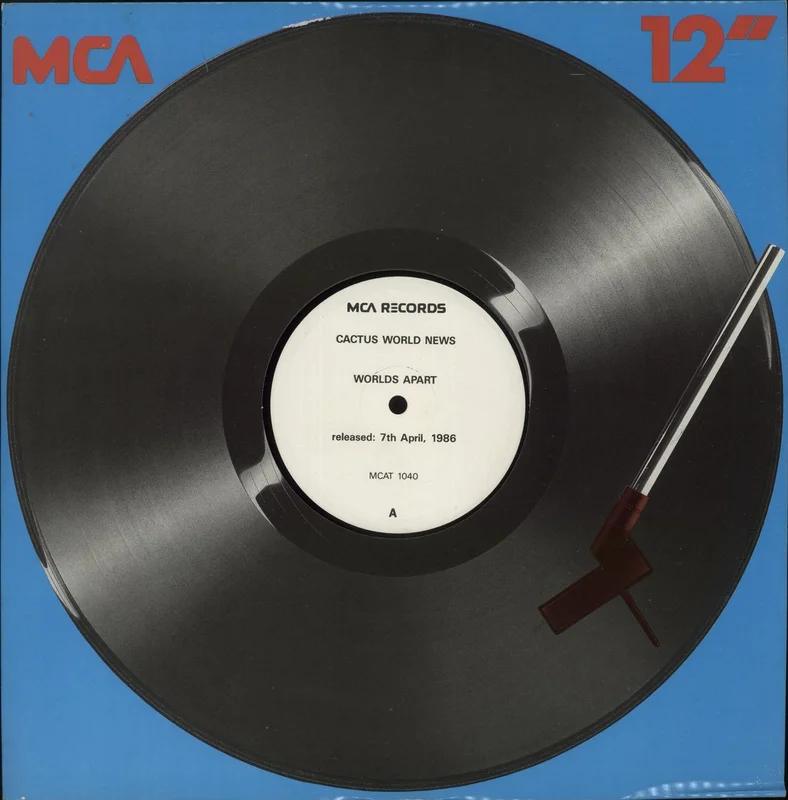 Cactus World News Worlds Apart UK 12" vinyl