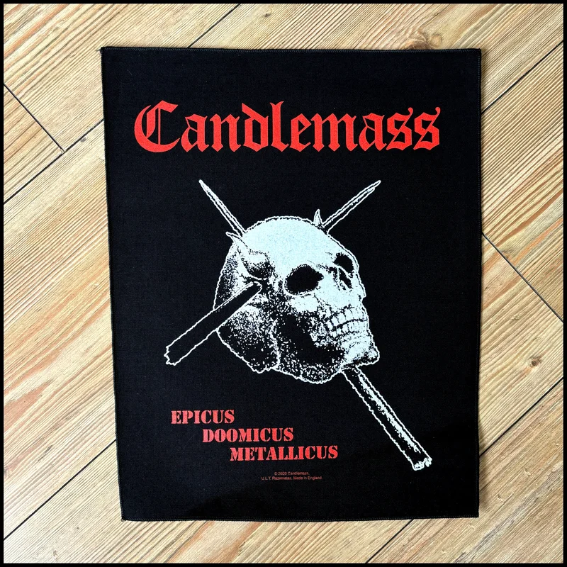 CANDLEMASS: official EPICUS DOOMICUS METALLICUS large back patch