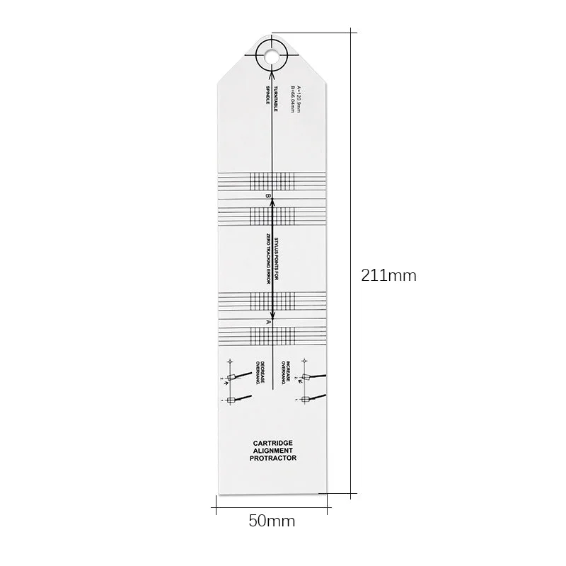 Cartridge Alignment Protractor Acrylic Turntable Cartridge Setup Tool