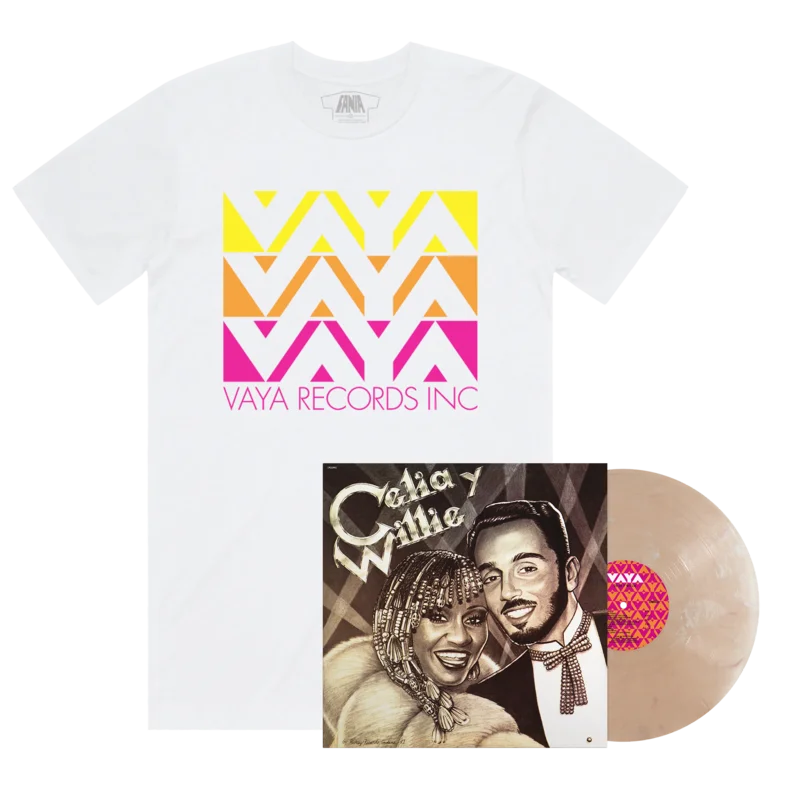 Celia Y Willie (Soft Gold Color LP Fania Exclusive) + Vaya Logo T-Shirt