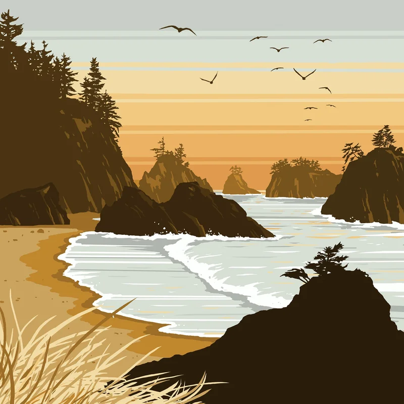 Cellar Sky Studios: Secret Beach Print