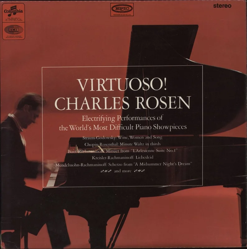 Charles Rosen Virtuoso! - Electrifying Performances Of The World's Most Difficult Piano Showpieces UK Vinyl LP