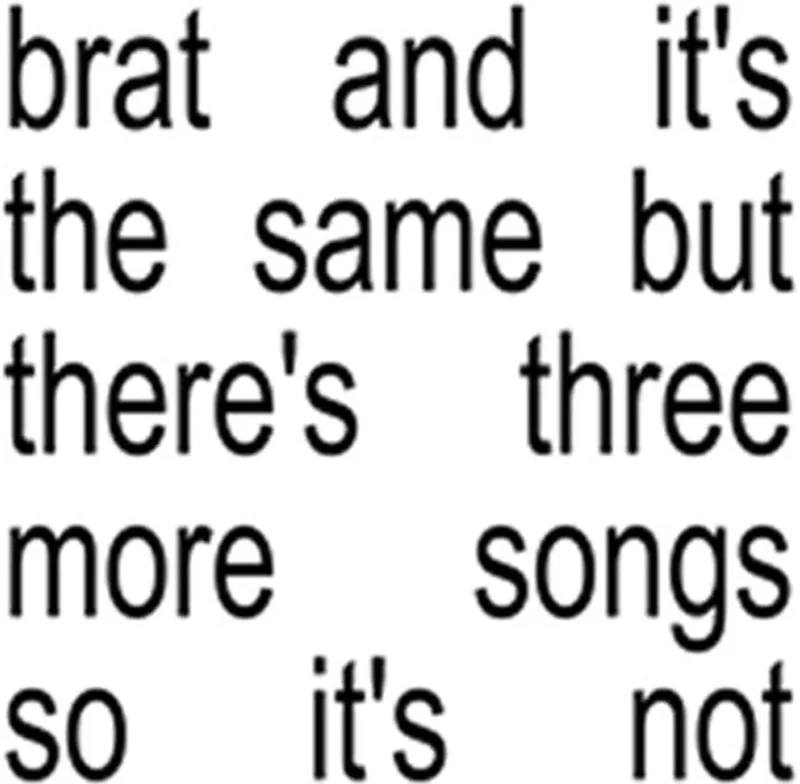 Charli XCX Brat And Its The Same But Theres Three More Songs So Its Not