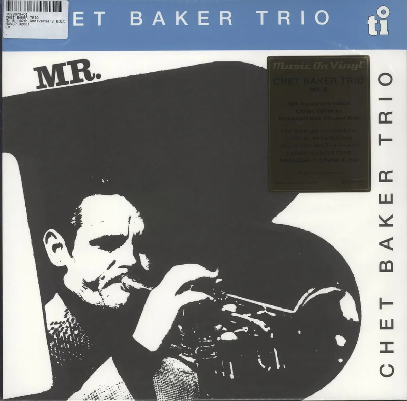 Chet Baker Mr. B - 180gm Translucent Blue Vinyl UK Vinyl LP
