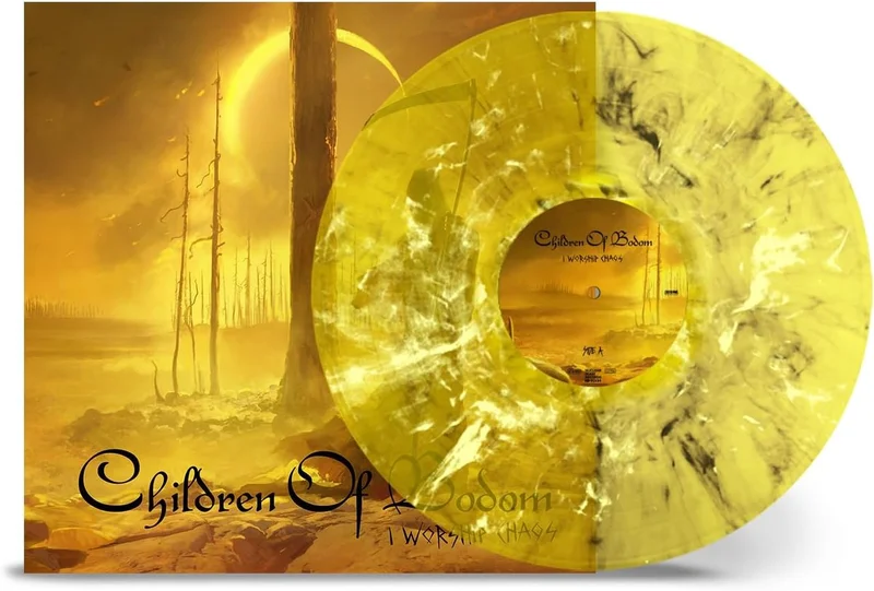 Children Of Bodom I Worship Chaos - 10th Anniversary Edition - 180-Gram Yellow W/ White & Black Marbled Vinyl - Sealed UK Vinyl LP