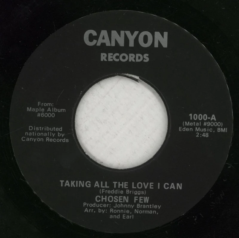 Chosen Few Soul Taking All The Love I Can / Birth Of A Playboy US 7" vinyl
