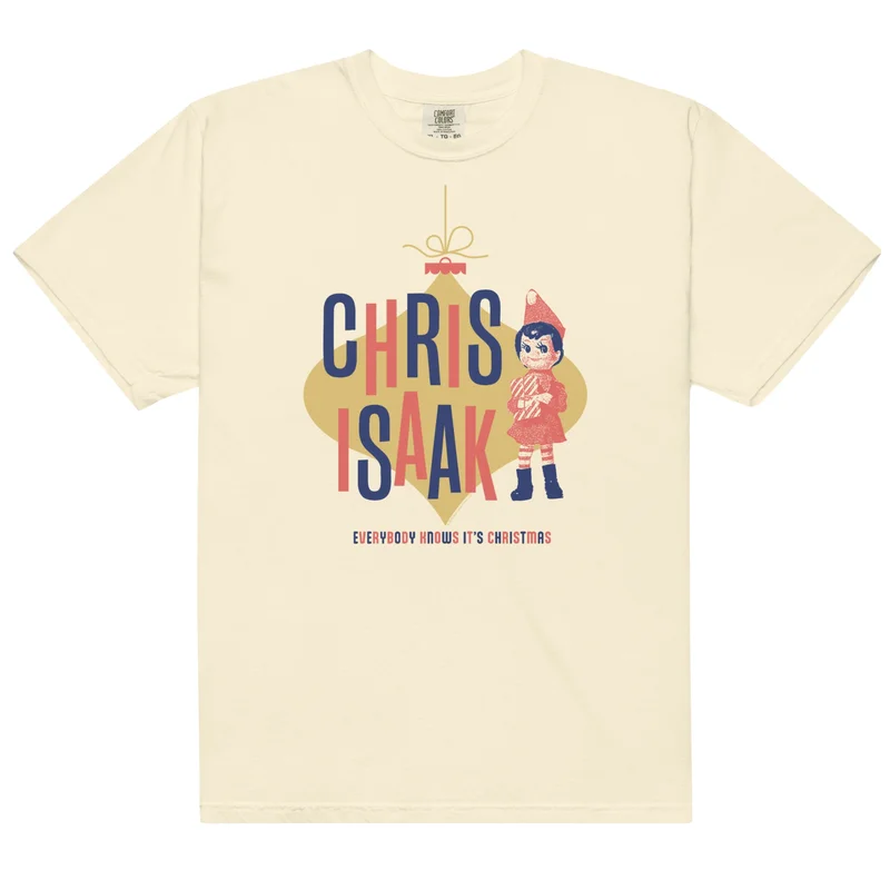 Chris Isaak Everybody Knows It's Christmas T-Shirt Ivory