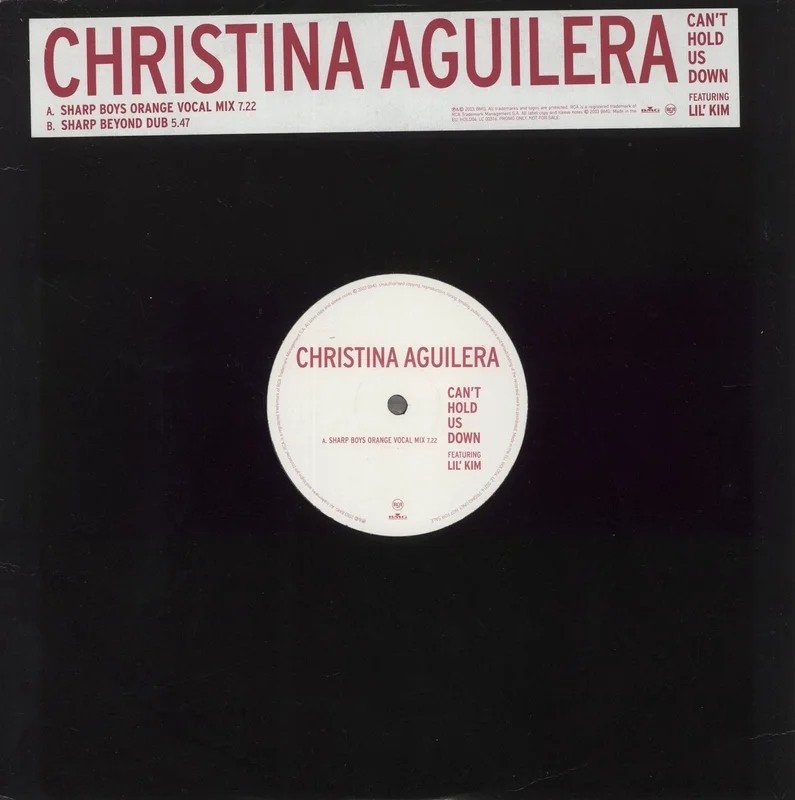 Christina Aguilera Can't Hold Us Down European Promo 12" vinyl