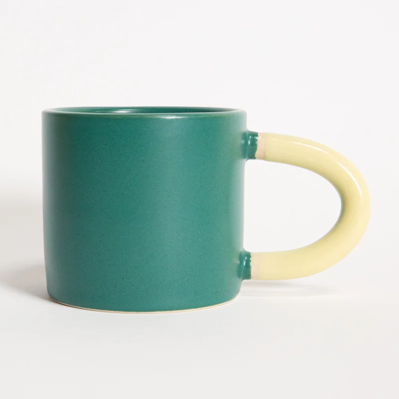 Classic Mug in Emerald with Butter Handle