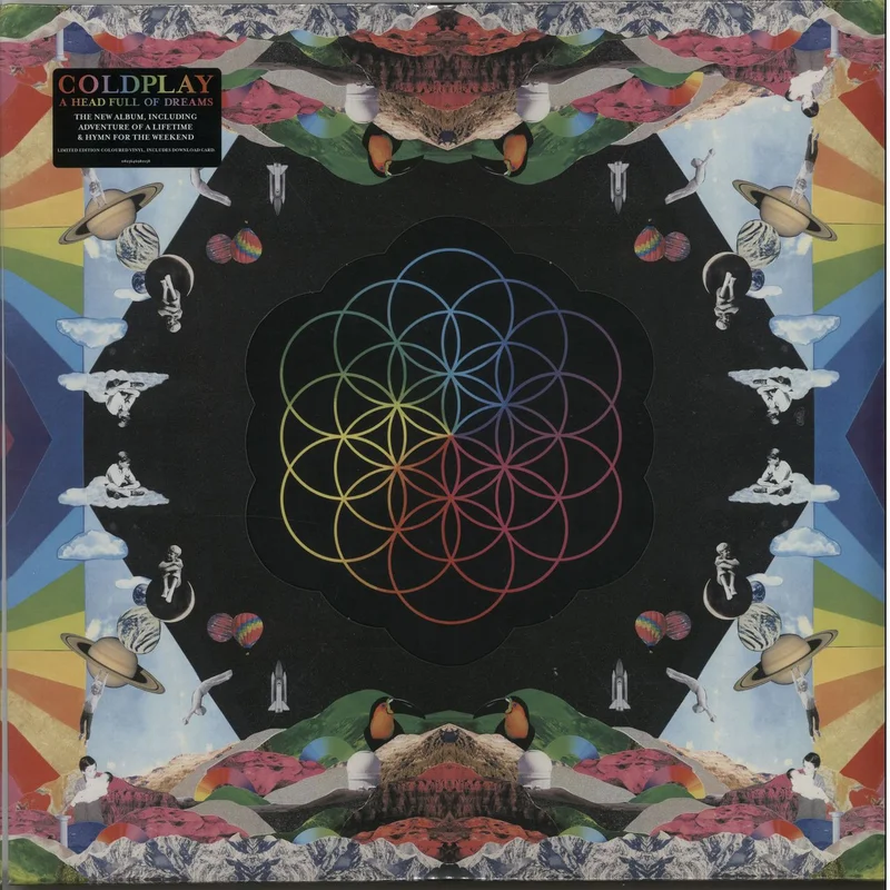 Coldplay A Head Full of Dreams - Pink & Blue Vinyl - Open Shrink UK 2-LP vinyl set