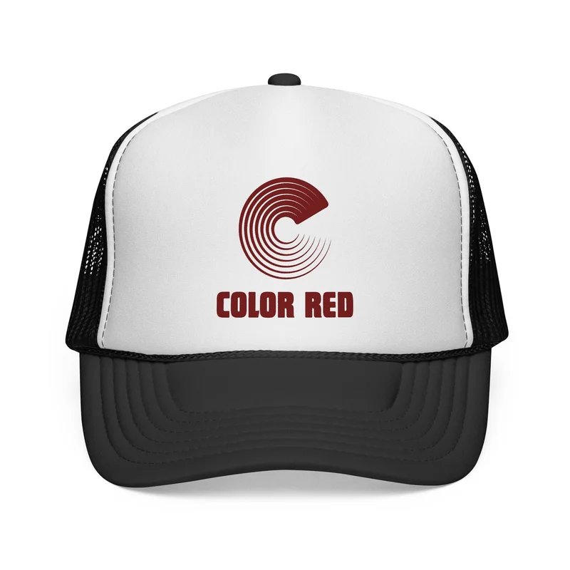 Color Red Trucker Hat (two color options) White