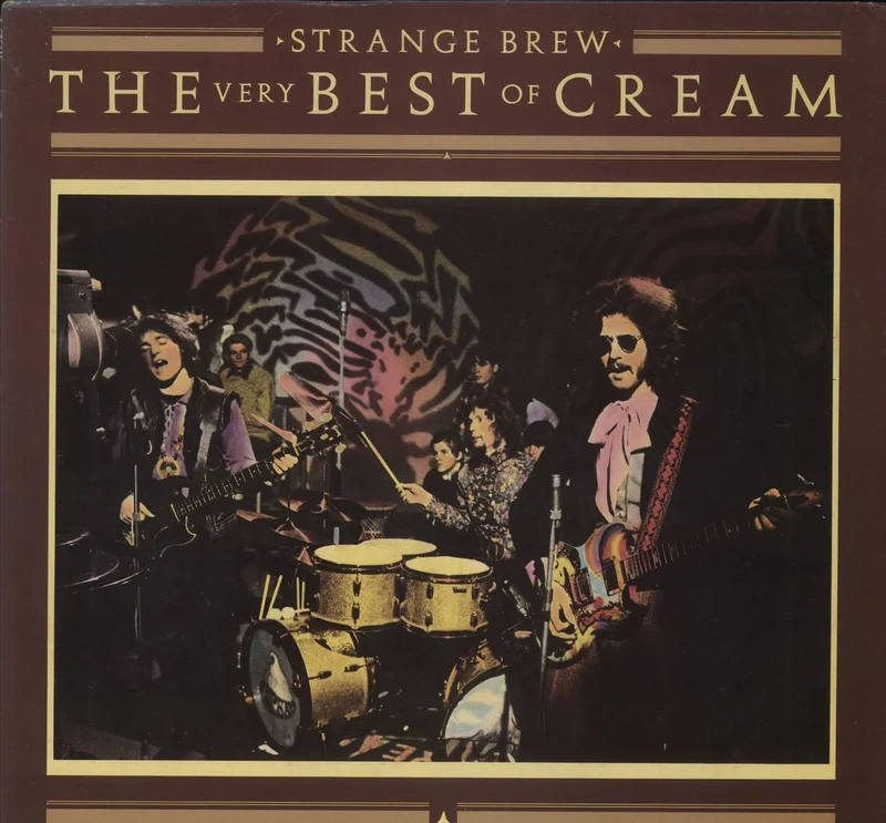 Cream Strange Brew - The Very Best Of Cream - Gold Promo Stamped Sleeve UK Vinyl LP