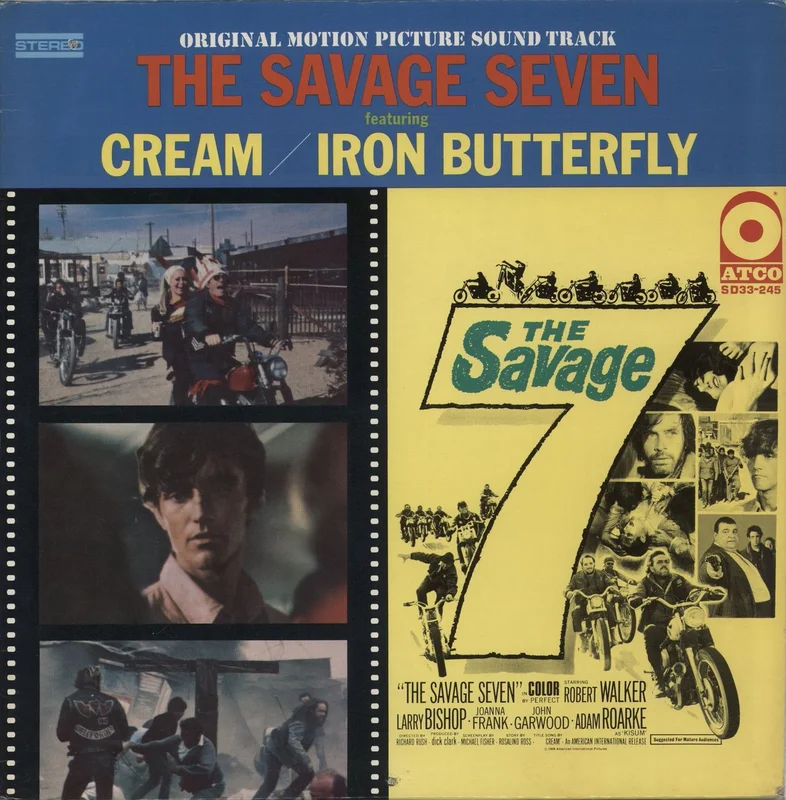 Cream The Savage Seven - Pink & Mustard Label US Vinyl LP