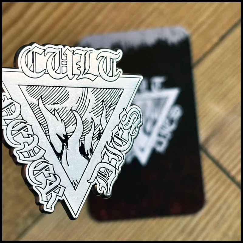CULT NEVER DIES: official cast metal badge