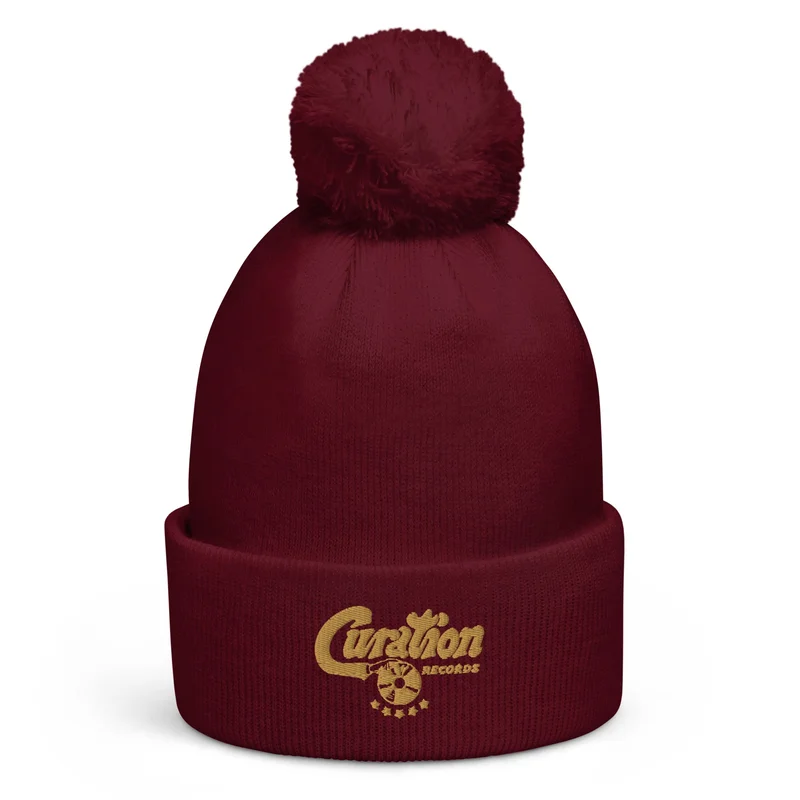 Curation Pom Pom Beanie Burgundy