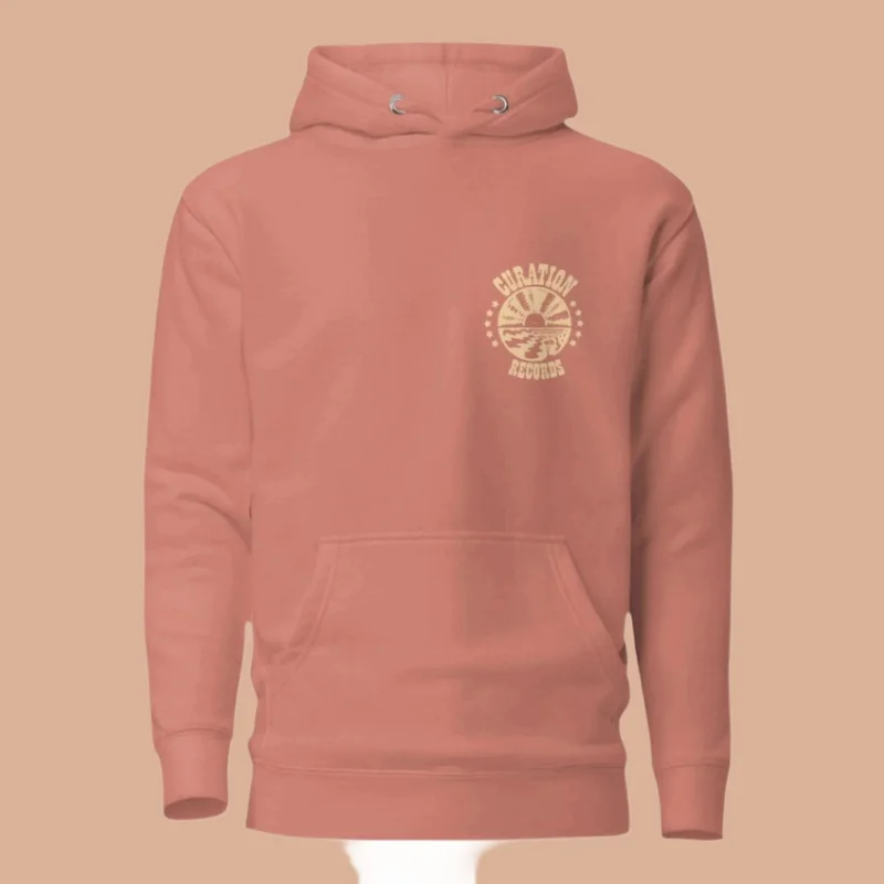 Curation Sunset Logo Unisex Hoodie Navy Blazer