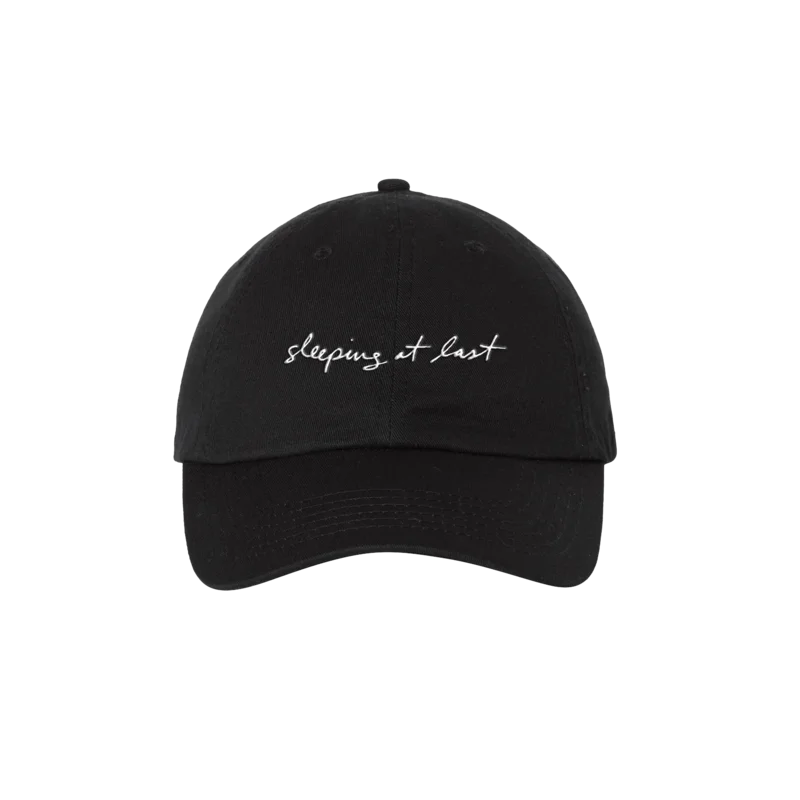 Cursive Logo Dad Hat - Black