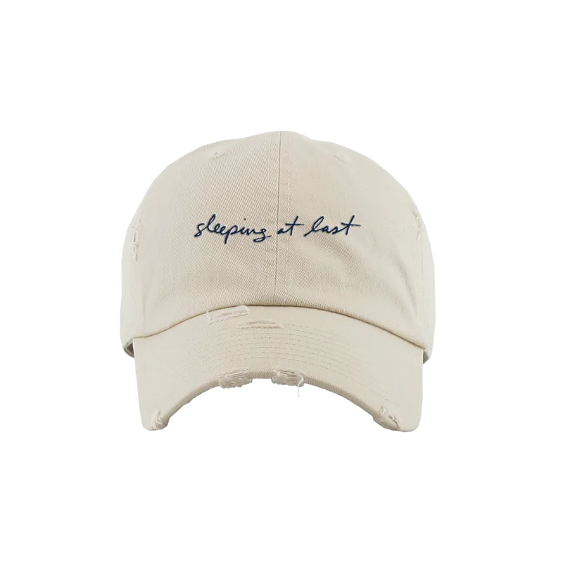 Cursive Logo Dad Hat - Tan