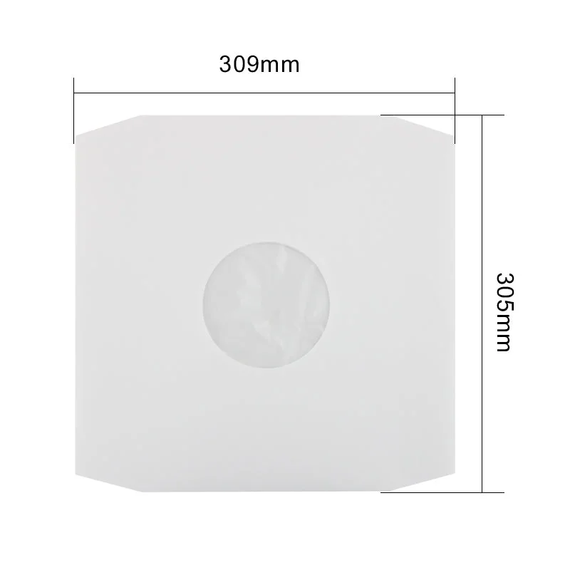 Cut Corner White Paper & Poly-Lined 12" Record Inner Sleeves - 90gsm