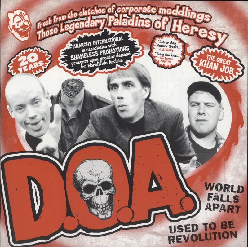 D.O.A. D.O.A. / d.b.s. - Yellow W/ Red Splatter Vinyl German 7" vinyl