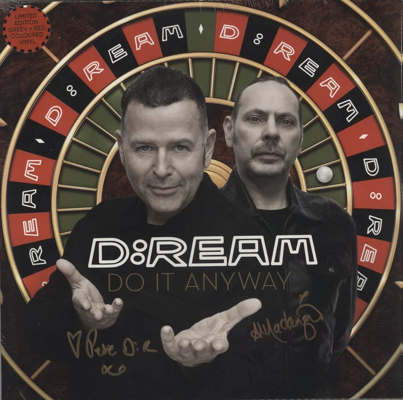 D:Ream Do It Anyway - Green & Red Vinyl - Autographed UK 2-LP vinyl set