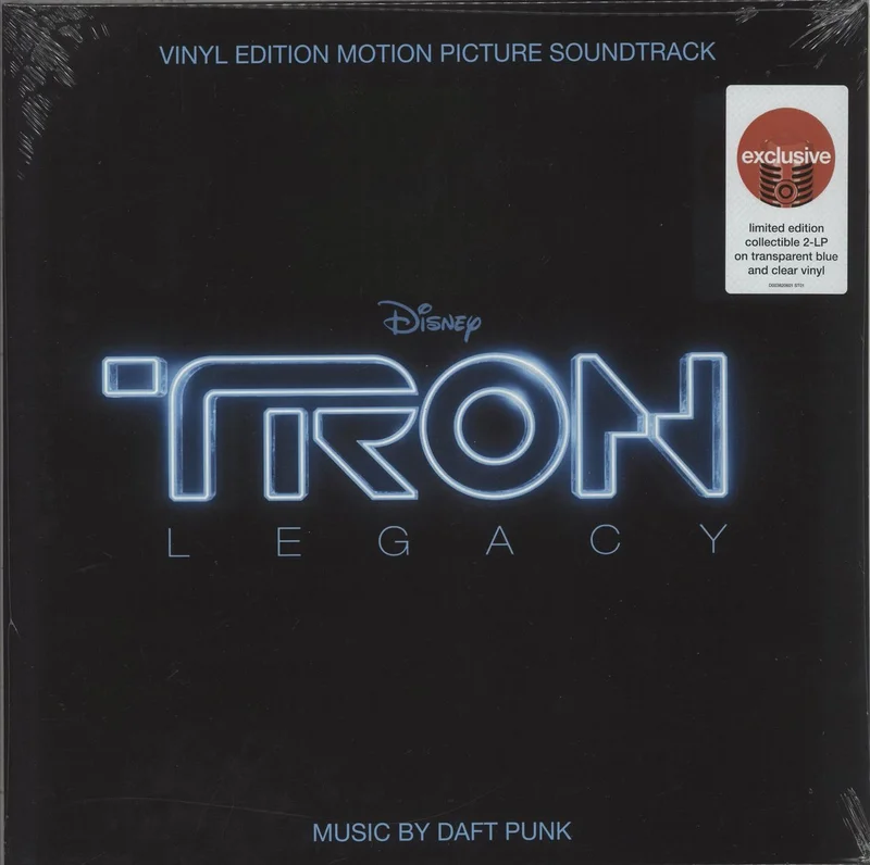 Daft Punk Tron Legacy - Transparent Blue & Clear Vinyl - Sealed US 2-LP vinyl set