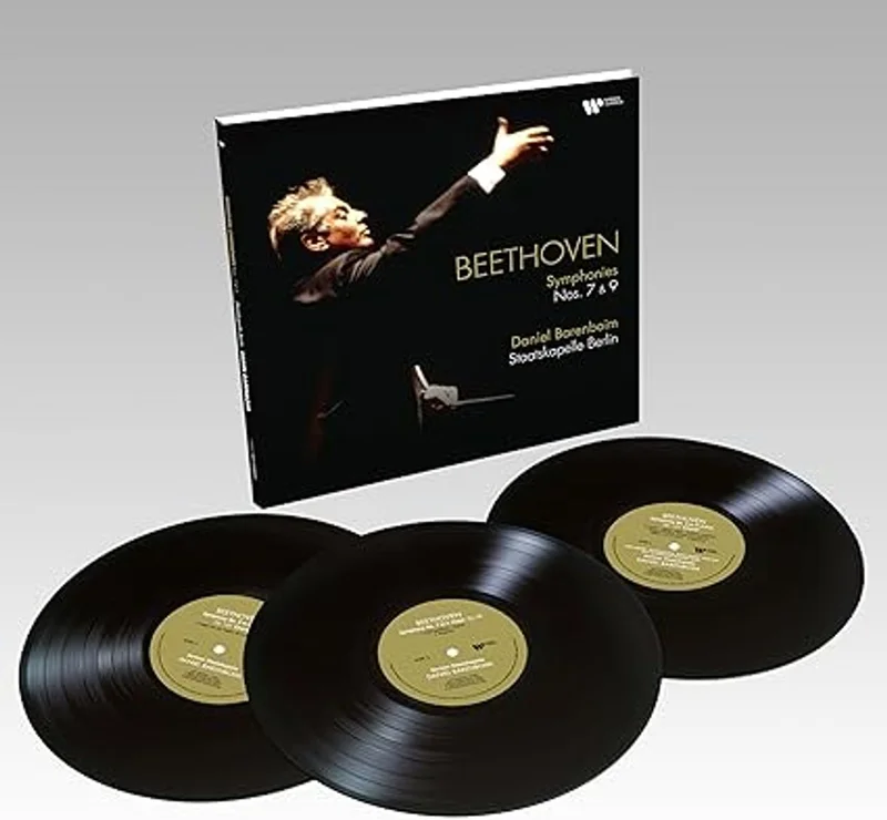 Daniel Barenboim Beethoven: Symphonies 7 & 9 - Black Vinyl - Sealed UK 3-LP vinyl set