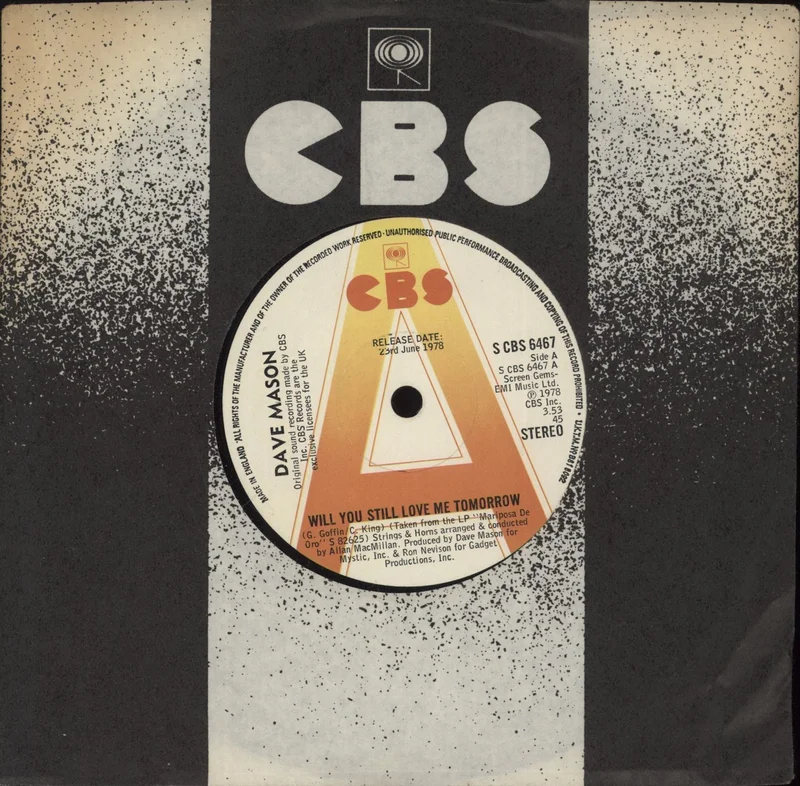 Dave Mason Will You Still Love Me Tomorrow - A Label UK Promo 7" vinyl