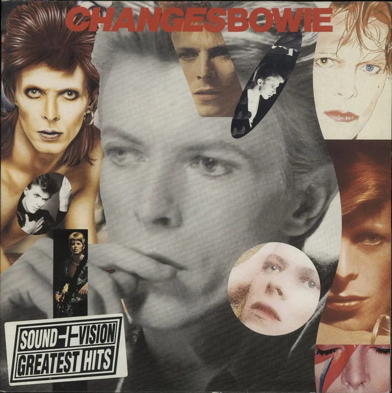 David Bowie ChangesBowie - Title Sticker - VG UK 2-LP vinyl set