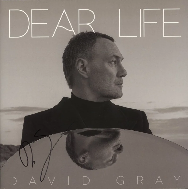 David Gray Dear Life - Sea Blue Vinyl - Autographed UK 2-LP vinyl set