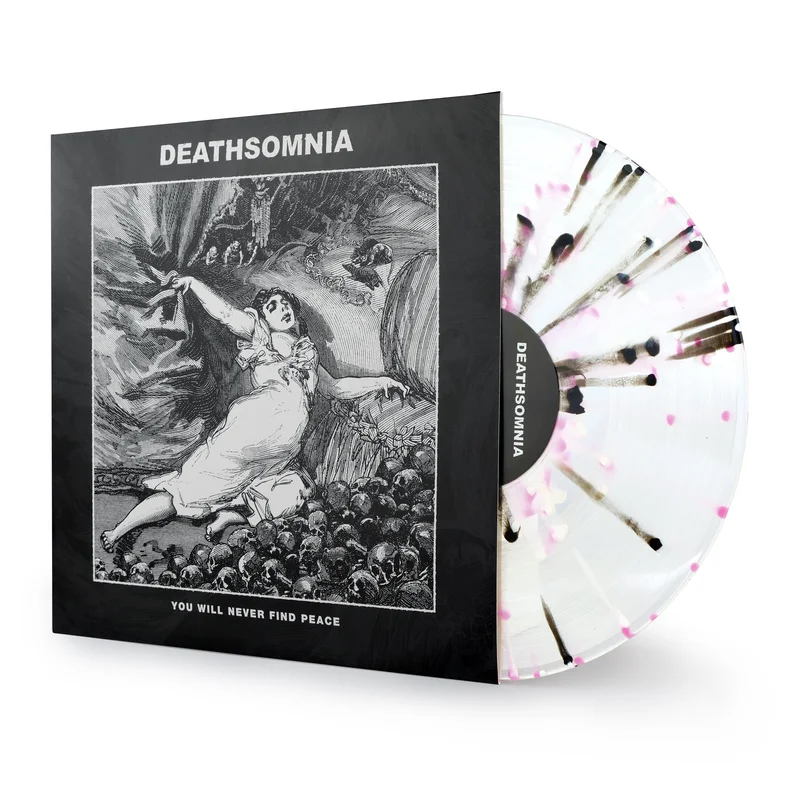 Deathsomnia  You Will Never Find Peace [LP] Clear w/ Pink Black & White Splatter