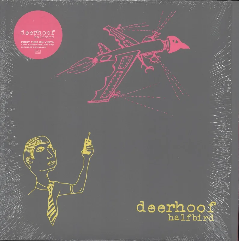 Deerhoof Halfbird - Pink/Yellow Split Vinyl - Shrink US Vinyl LP