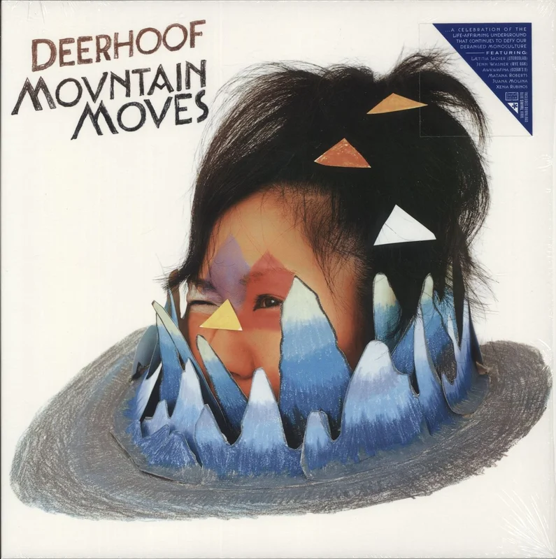 Deerhoof Mountain Moves - Blue Swirl Vinyl - Shrink US Vinyl LP