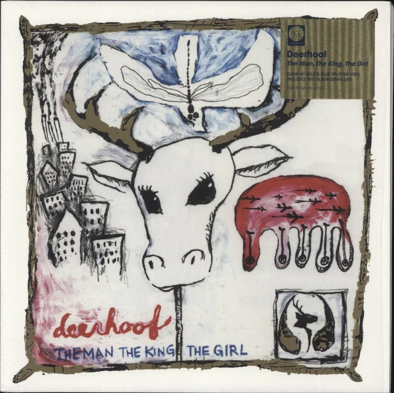 Deerhoof The Man, The King, The Girl - Clear With Blue And Gold Splatter Vinyl - Shrink US Vinyl LP