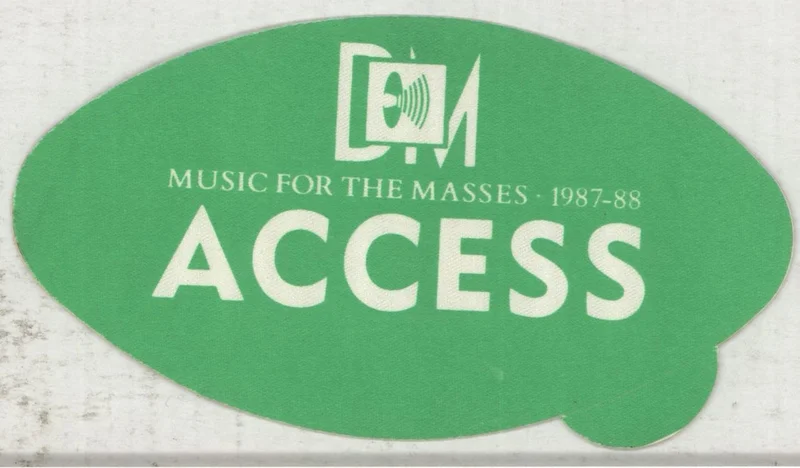 Depeche Mode Music For The Masses 1987-88 Pass - Green Oval UK Memorabilia