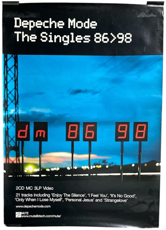 Depeche Mode The Singles 86>98 UK Promo Poster