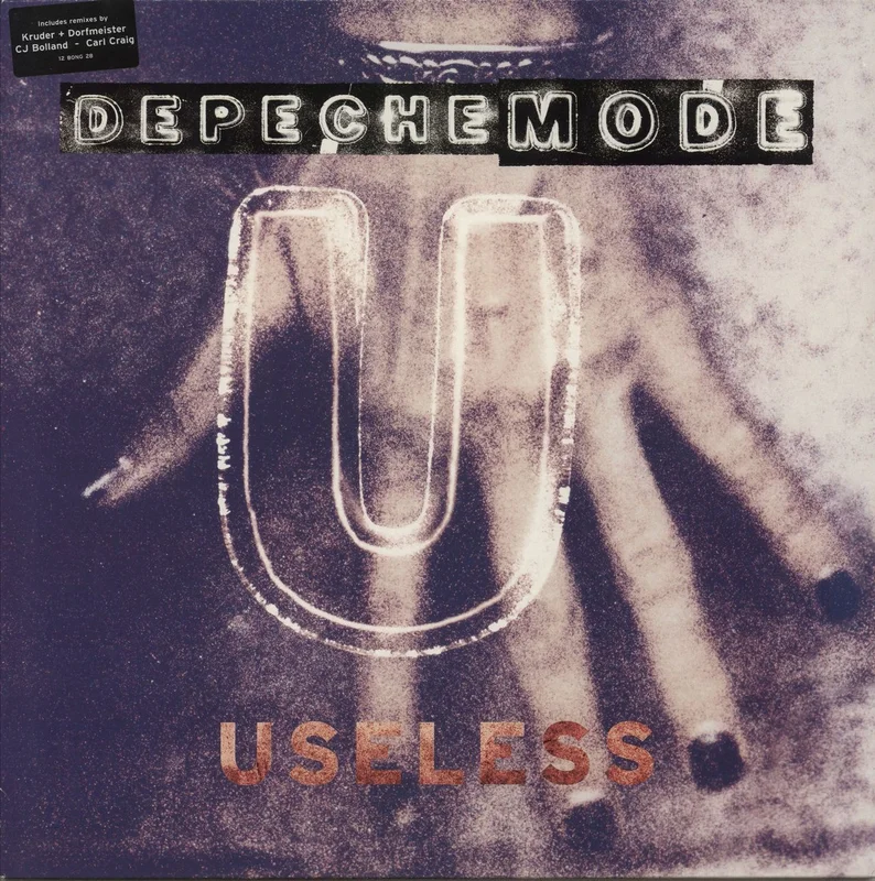 Depeche Mode Useless - Hype-Sticker UK 12" vinyl