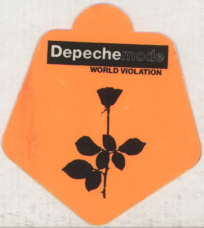 Depeche Mode World Violation Tour Pass - Orange Pentagon UK Memorabilia