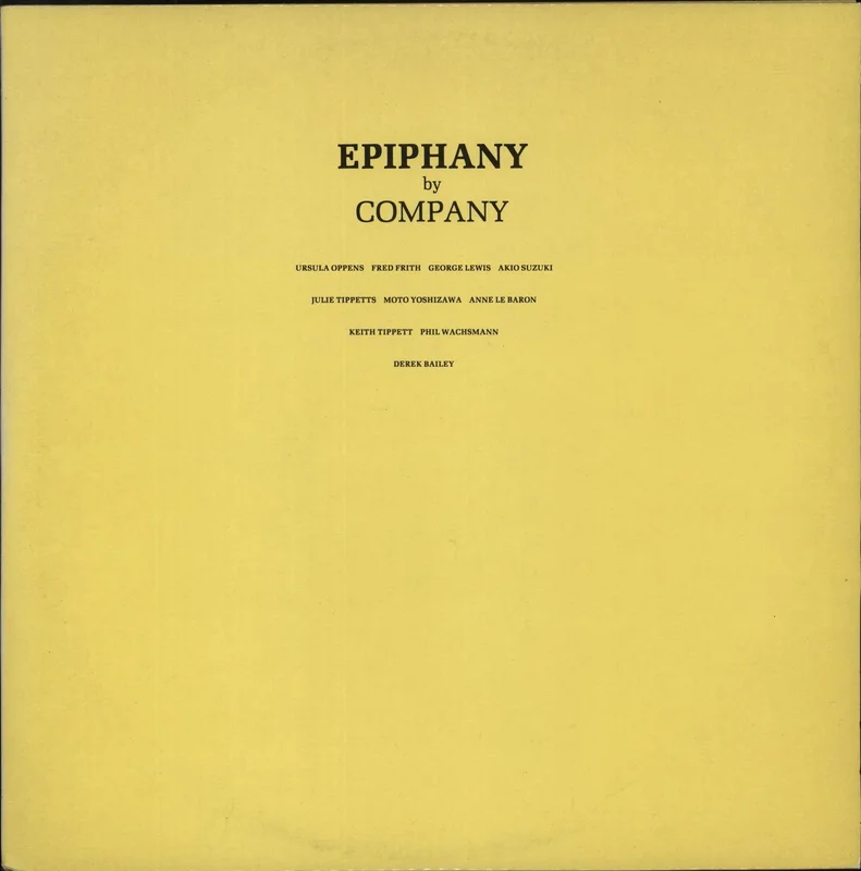 Derek Bailey Epiphany UK Vinyl LP