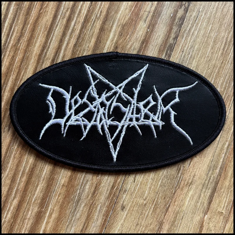 DESASTER: official deluxe/limited LEATHER LOGO patch Red patch