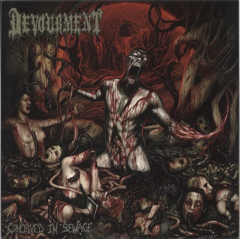Devourment Conceived In Sewage - Maroon Vinyl US Vinyl LP